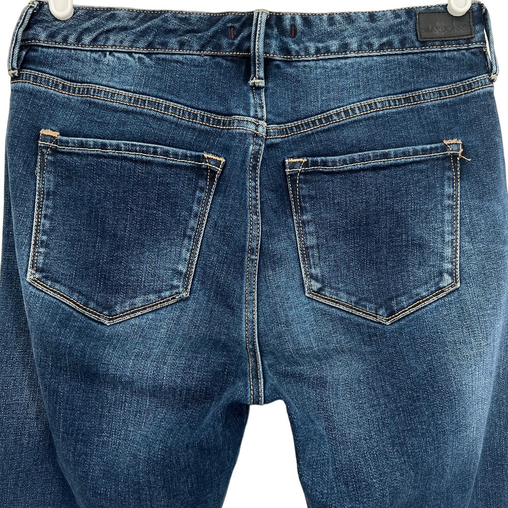 Dear John Women's Distressed Slim Leg Mid Rise Stretch Blue Denim Jeans Size 25 - Picture 4 of 9
